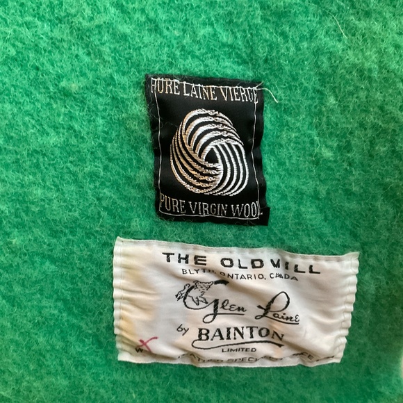 Wool Blanket Green Old Mill Glen Laine by Bainton 100% Wool Blanket Satin Trim - Picture 12 of 13